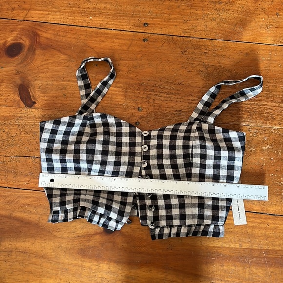 Reformation black beige crop top - Picture 5 of 11